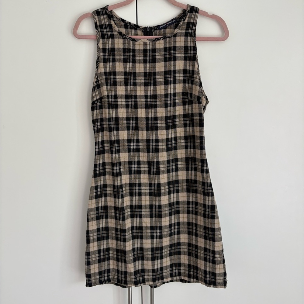 Plaid brandy Sleeveless Dress